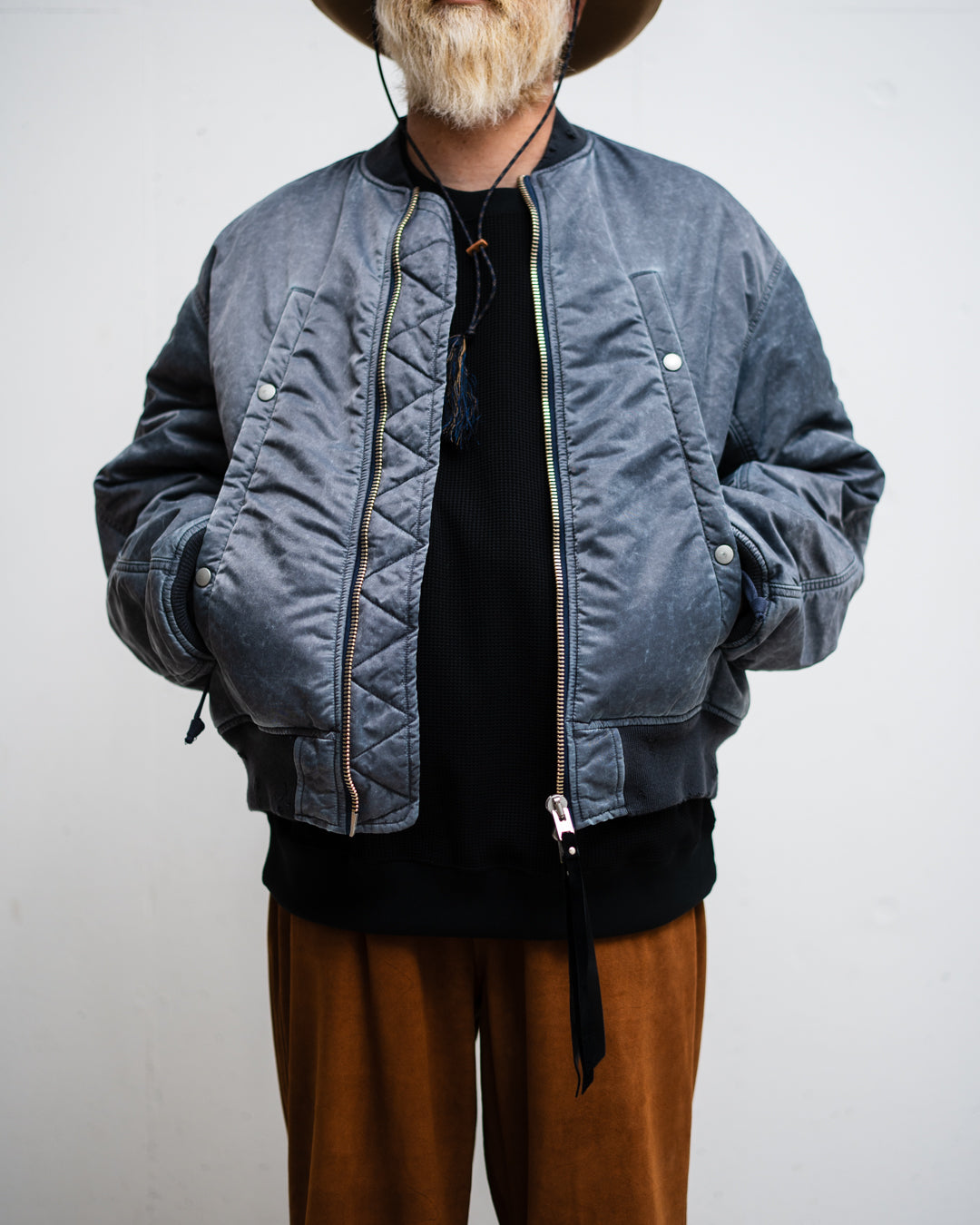 Name. WIDE POCKET FLIGHT JACKET : FADED