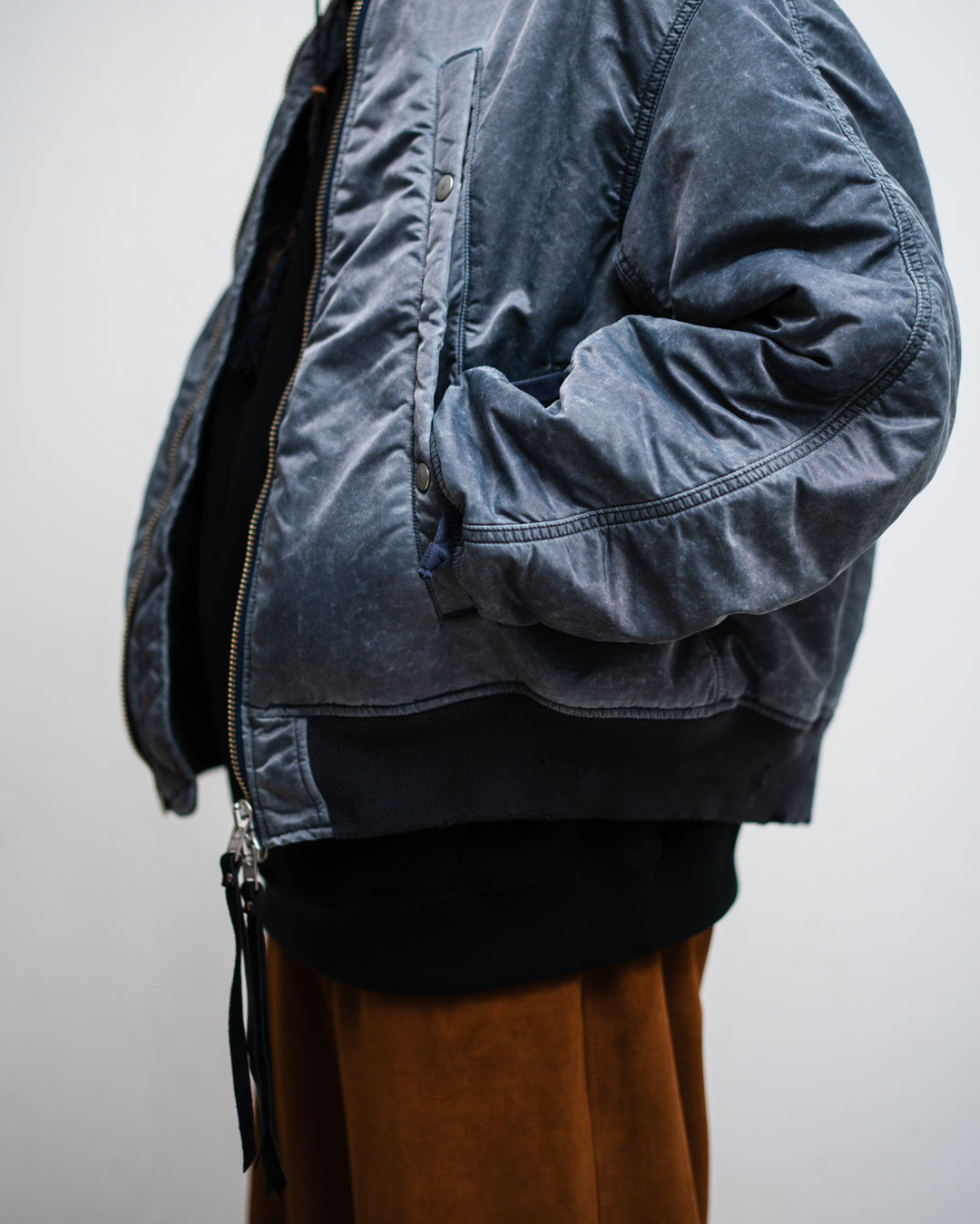 Name. WIDE POCKET FLIGHT JACKET : FADED