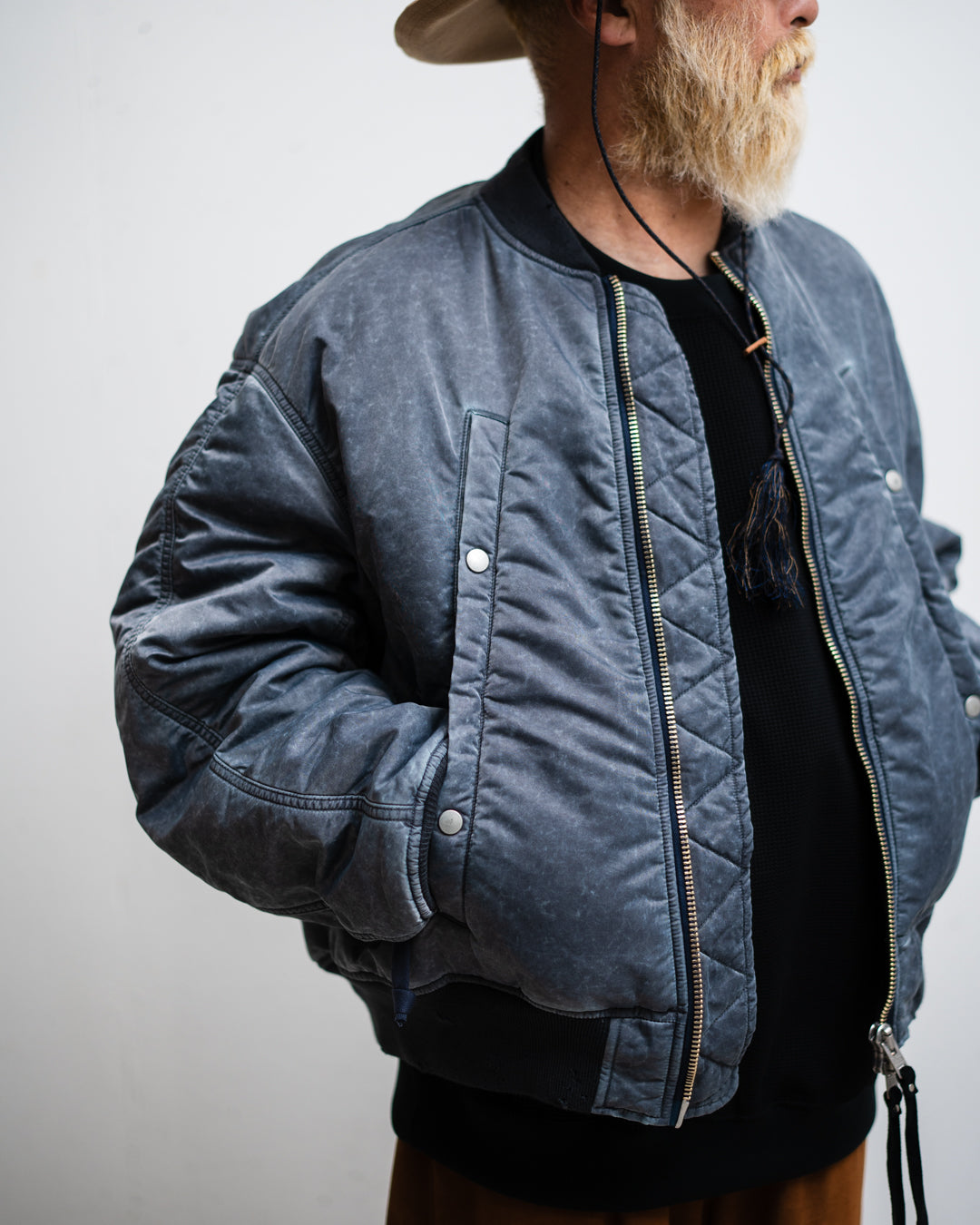 Name. WIDE POCKET FLIGHT JACKET : FADED