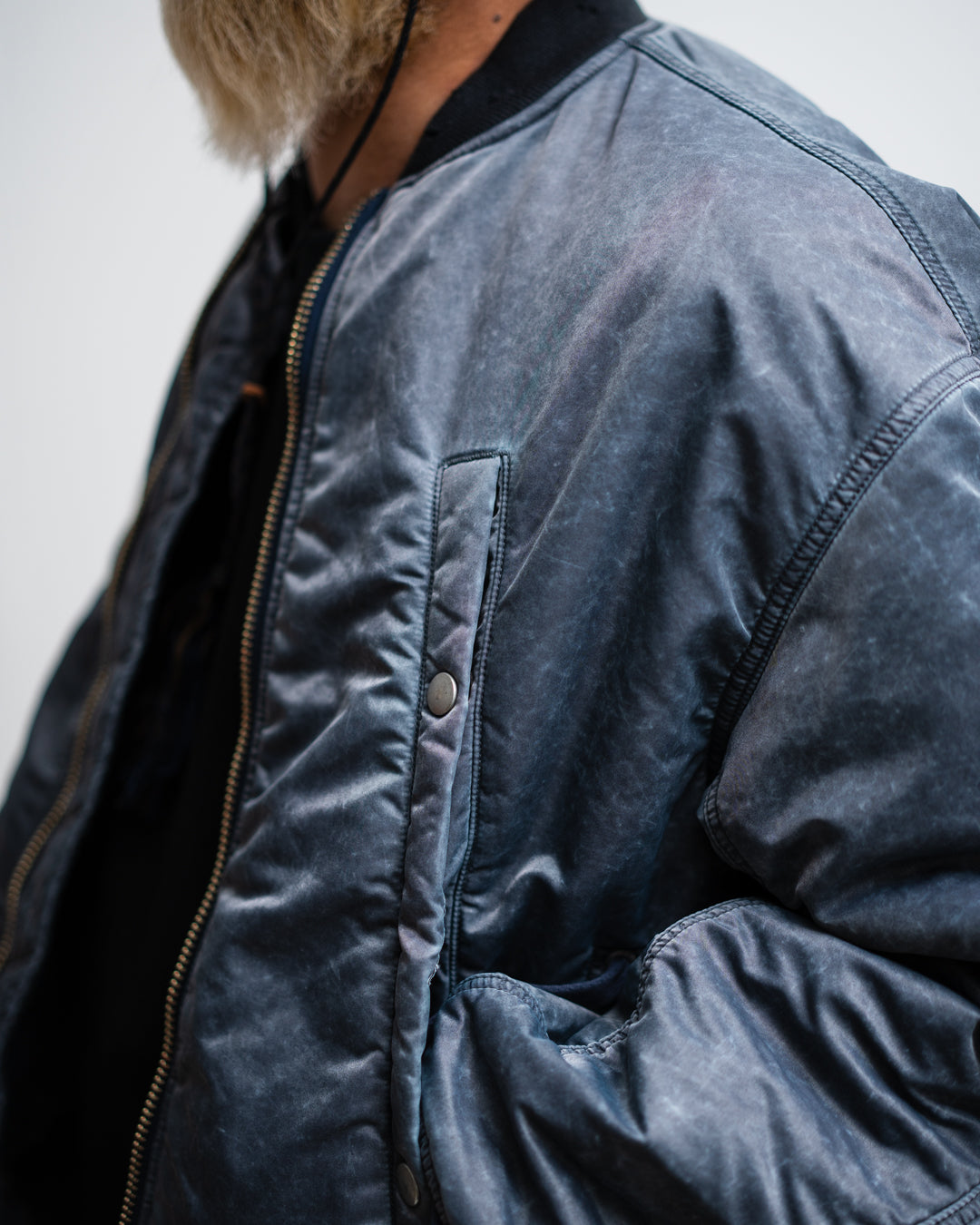 Name. WIDE POCKET FLIGHT JACKET : FADED