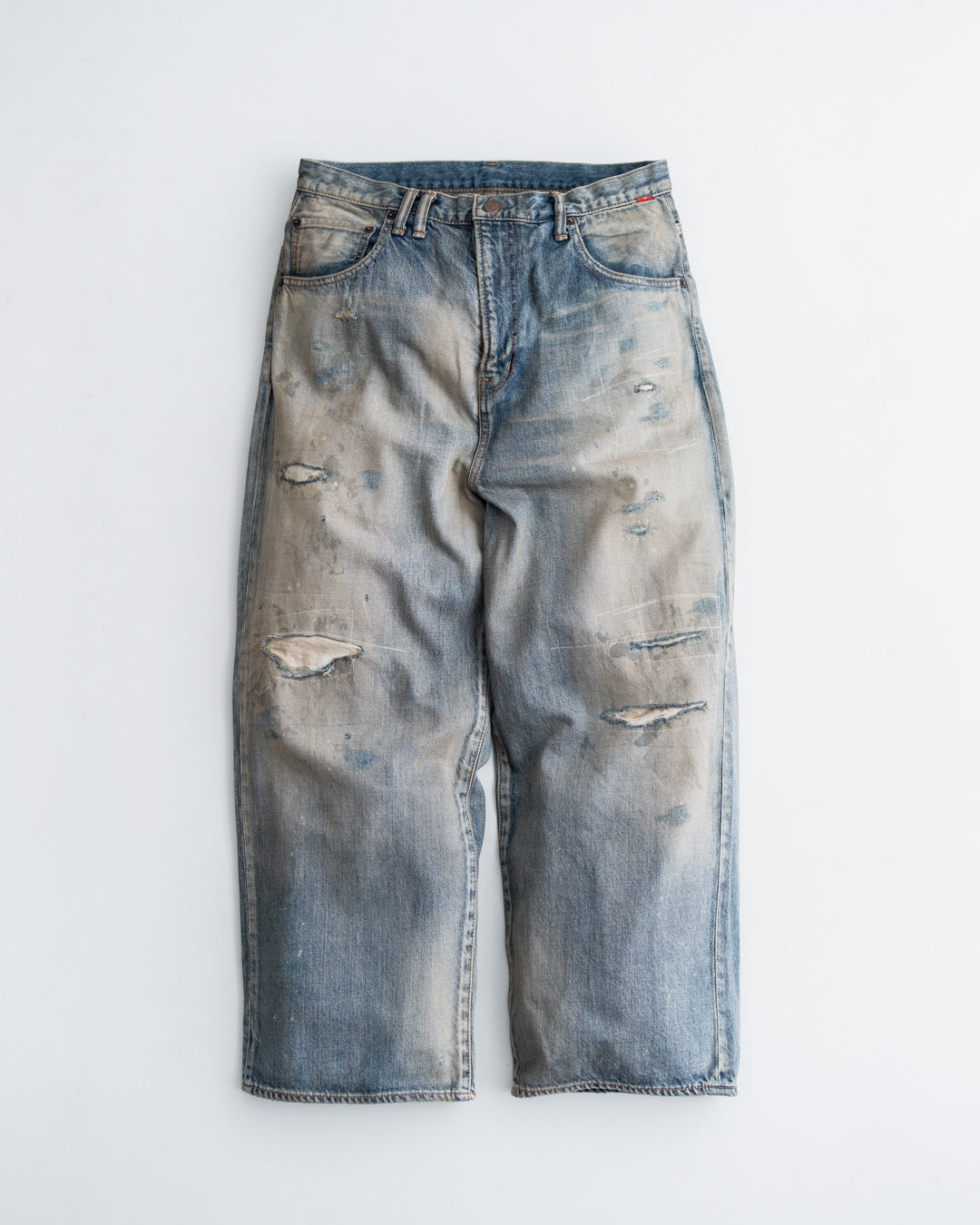 ANACHRONORM REMAKED WIDE 5P DENIM PANTS - LIGHT INDIGO