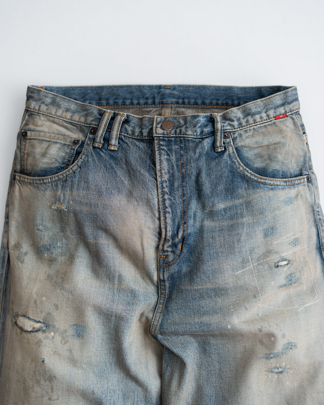 ANACHRONORM REMAKED WIDE 5P DENIM PANTS - LIGHT INDIGO