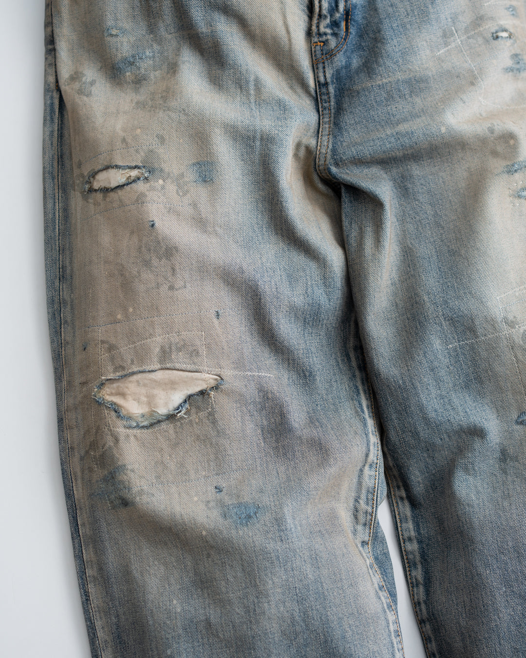 ANACHRONORM REMAKED WIDE 5P DENIM PANTS - LIGHT INDIGO
