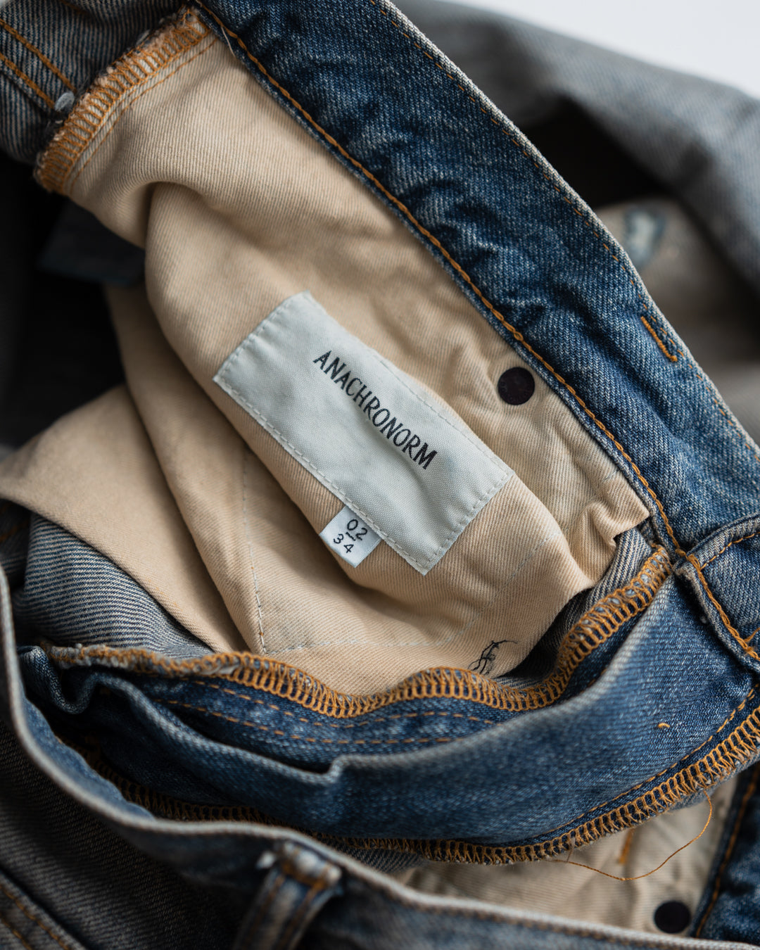 ANACHRONORM REMAKED WIDE 5P DENIM PANTS - LIGHT INDIGO