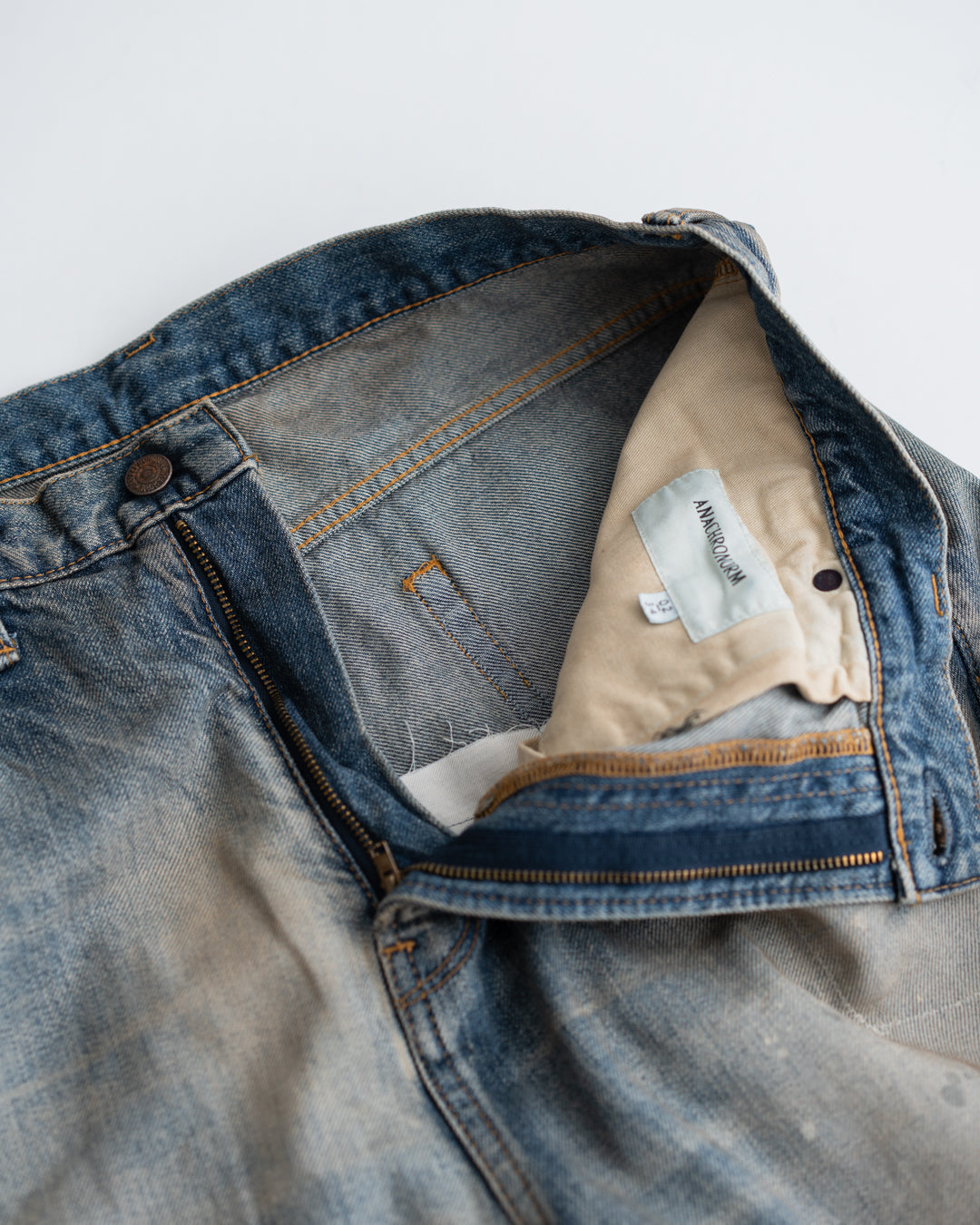 ANACHRONORM REMAKED WIDE 5P DENIM PANTS - LIGHT INDIGO