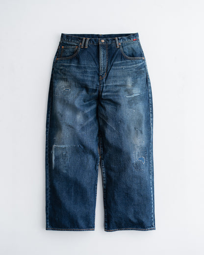 ANACHRONORM REMAKED WIDE 5P DENIM PANTS - DARK INDIGO