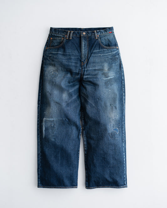 ANACHRONORM REMAKED WIDE 5P DENIM PANTS - DARK INDIGO