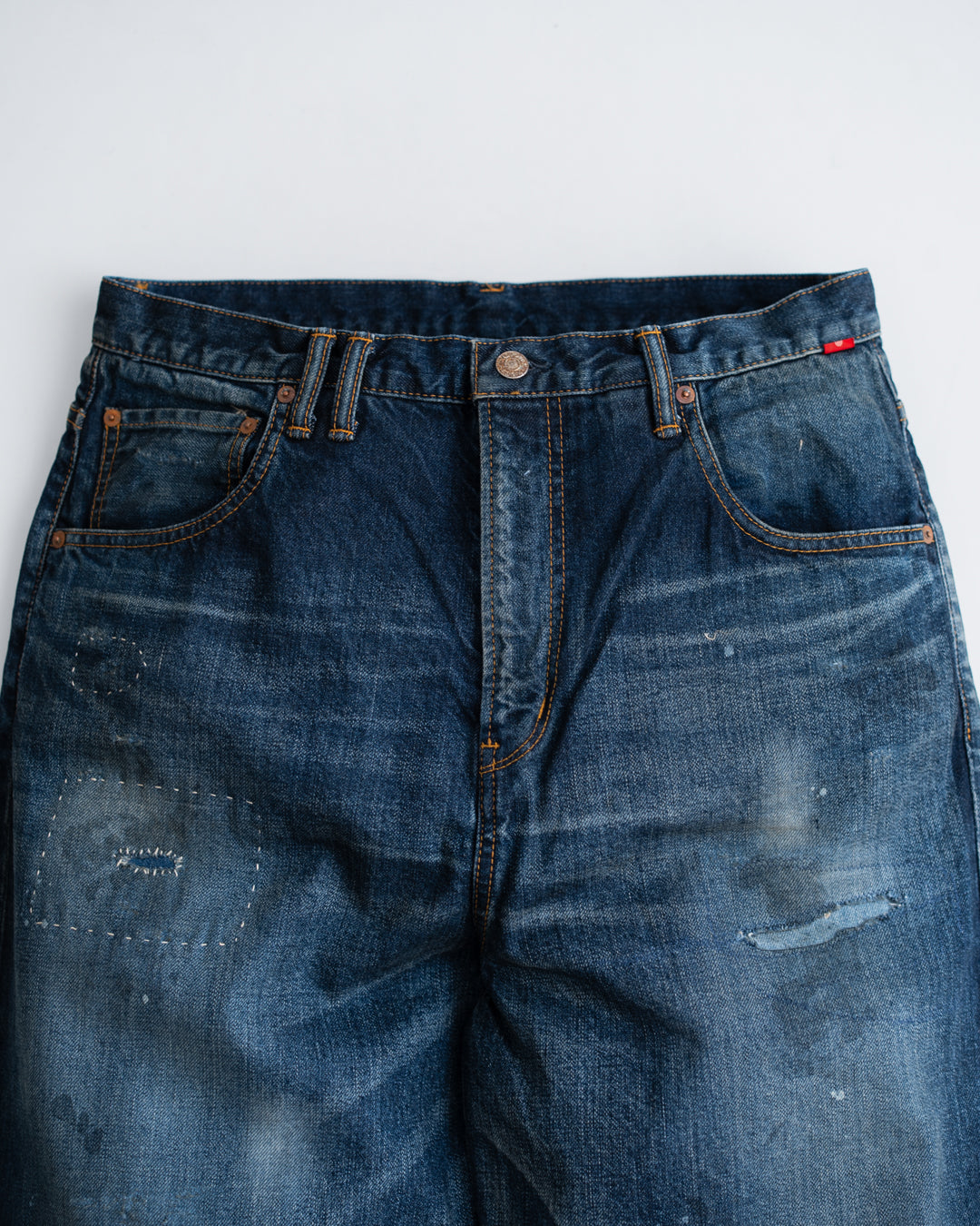 ANACHRONORM REMAKED WIDE 5P DENIM PANTS - DARK INDIGO
