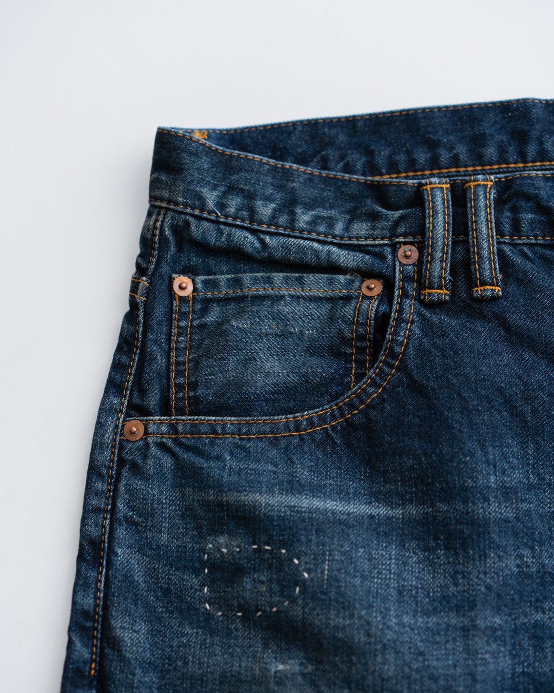 ANACHRONORM REMAKED WIDE 5P DENIM PANTS - DARK INDIGO