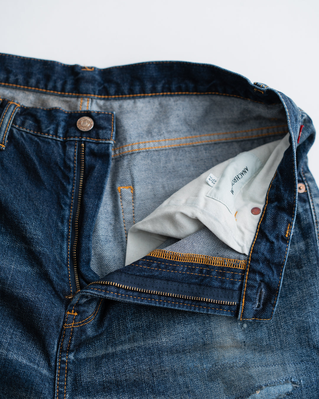 ANACHRONORM REMAKED WIDE 5P DENIM PANTS - DARK INDIGO