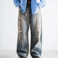 ANACHRONORM REMAKED WIDE 5P DENIM PANTS - LIGHT INDIGO