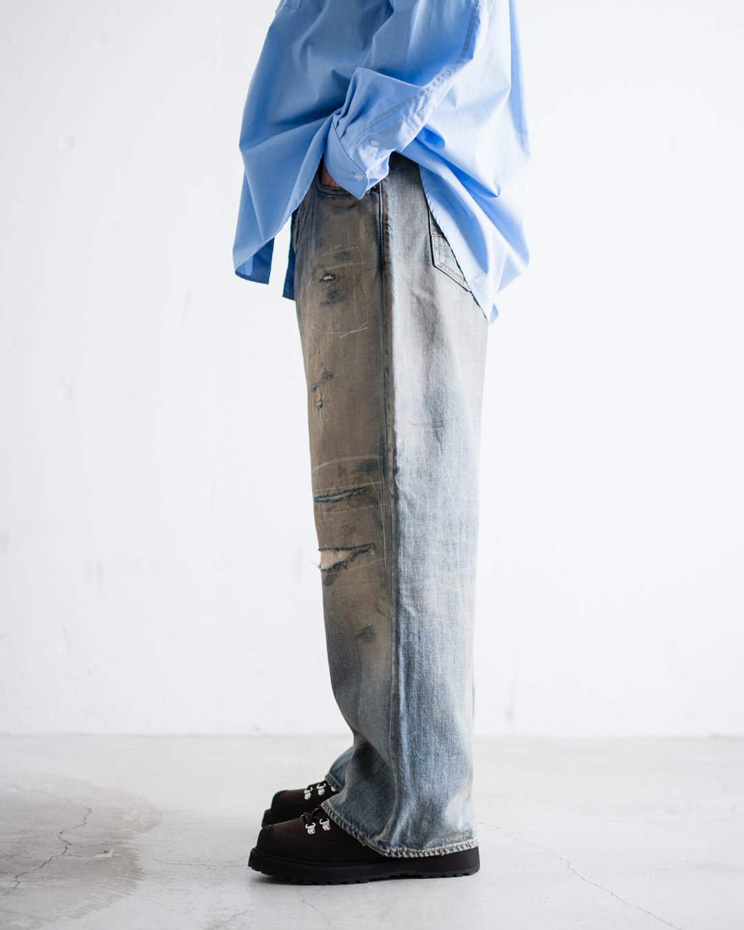 通販] ANACHRONORM(アナクロノーム) REMAKED WIDE 5P DENIM PANTS