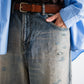 ANACHRONORM REMAKED WIDE 5P DENIM PANTS - LIGHT INDIGO