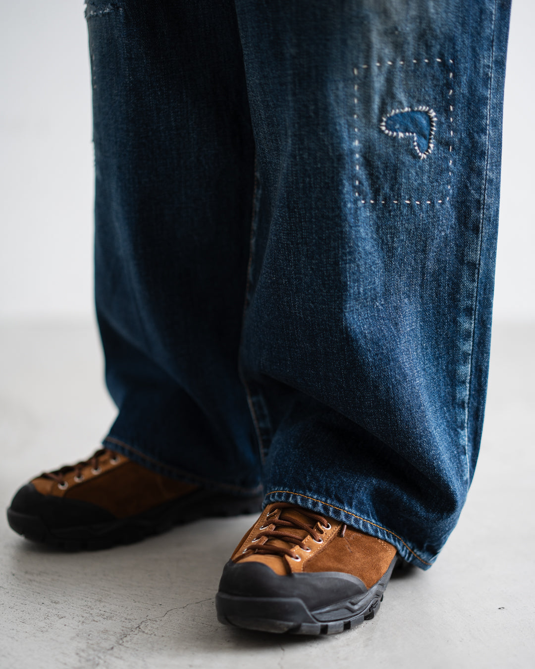 ANACHRONORM REMAKED WIDE 5P DENIM PANTS - DARK INDIGO