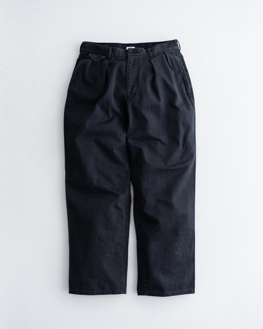 [LAST 1] FOUNDOUR COTTON WIDE TUCK CHINOS