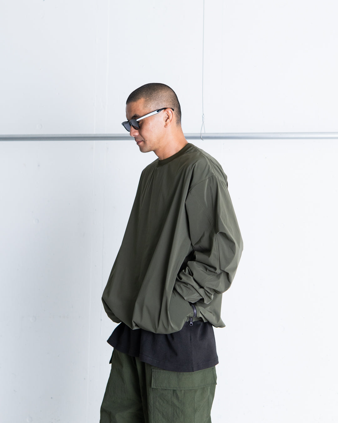 UNTRACE BOX STRETCH SMOCK L/S