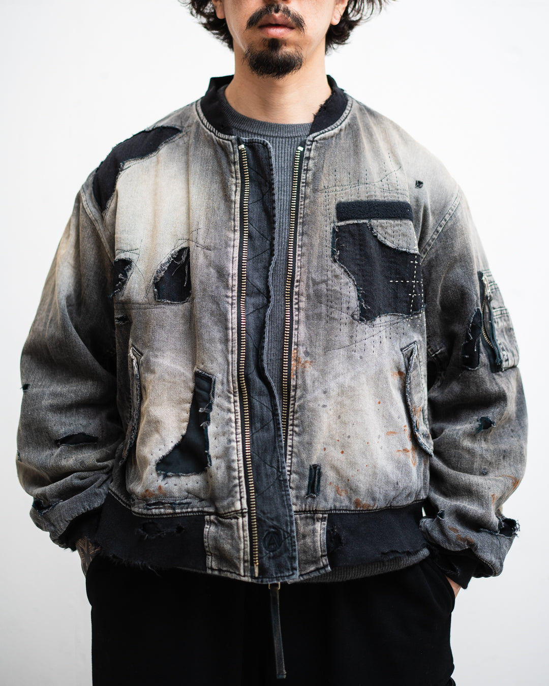 通販] ANACHRONORM(アナクロノーム) HARD REMAKED DUAL DENIM MA-1