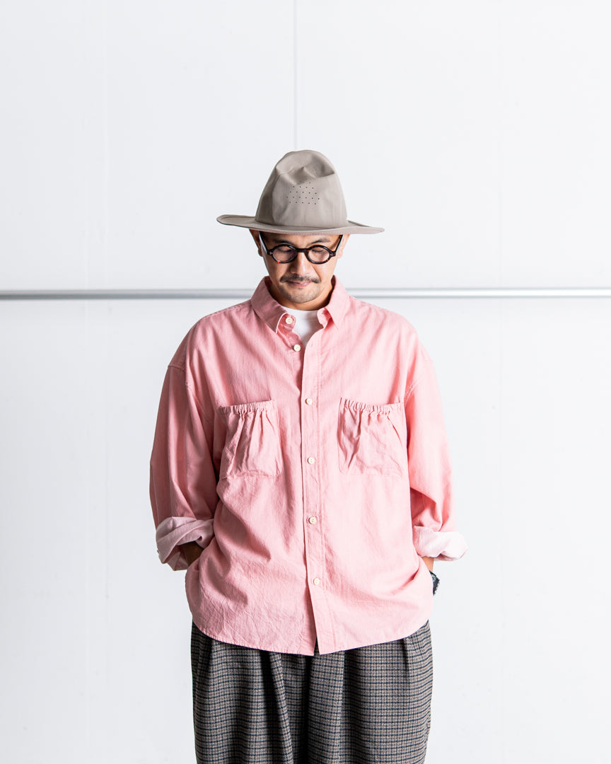 refomed  WRIST PATCH WIDE SHIRT"CHAMBRAY"