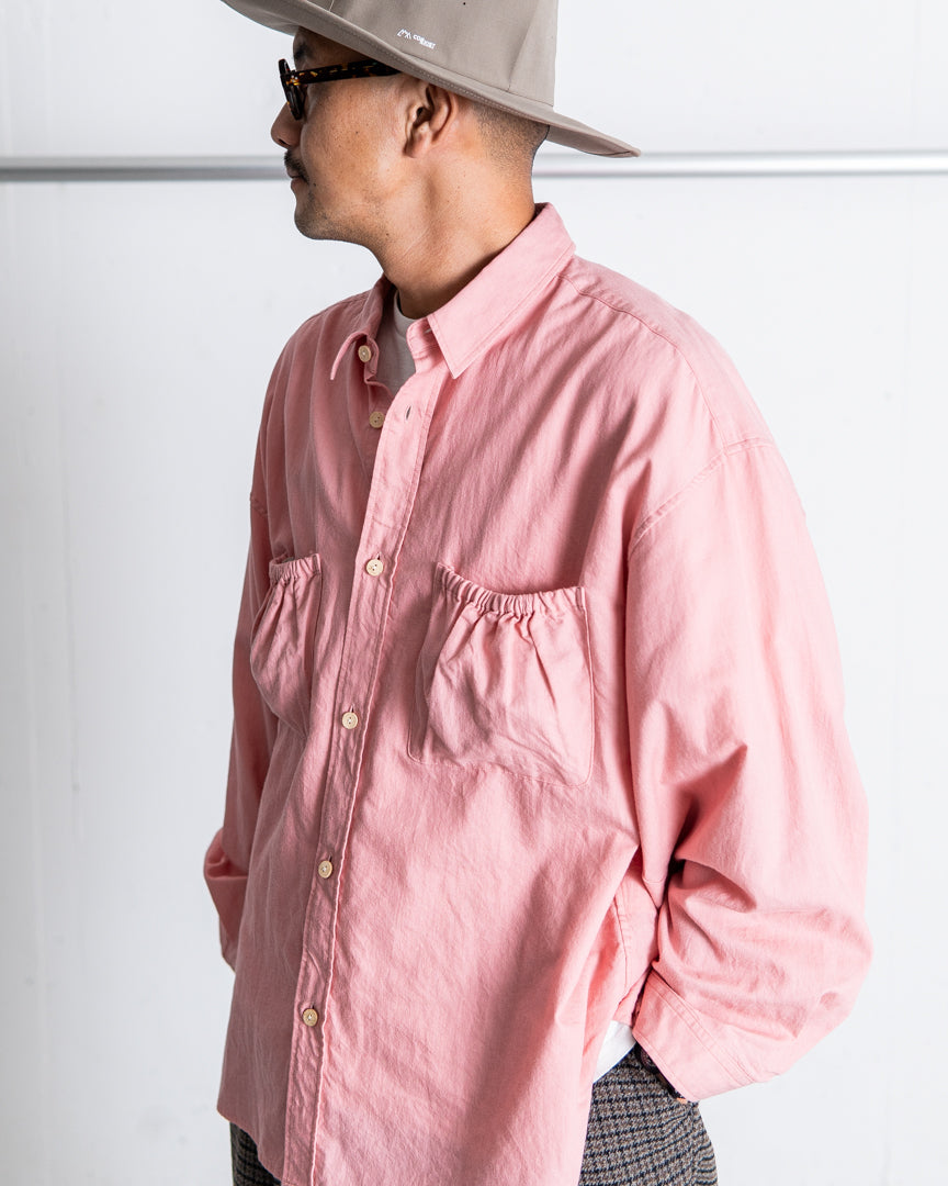 refomed  WRIST PATCH WIDE SHIRT"CHAMBRAY"