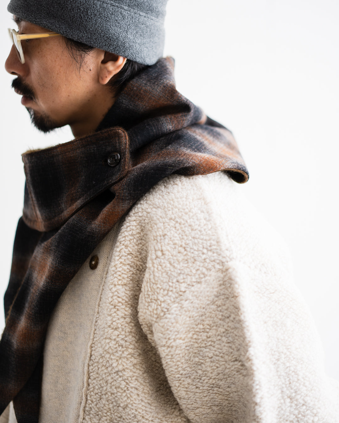 SOLARIS & CO. DOUBLE FACE WOOL SCALF QUEEN