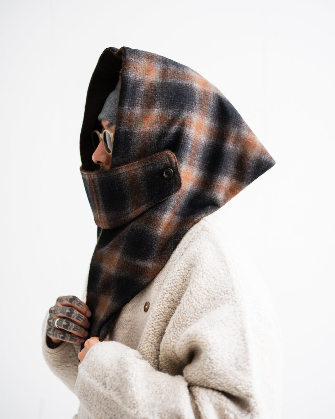 SOLARIS & CO. DOUBLE FACE WOOL SCALF QUEEN
