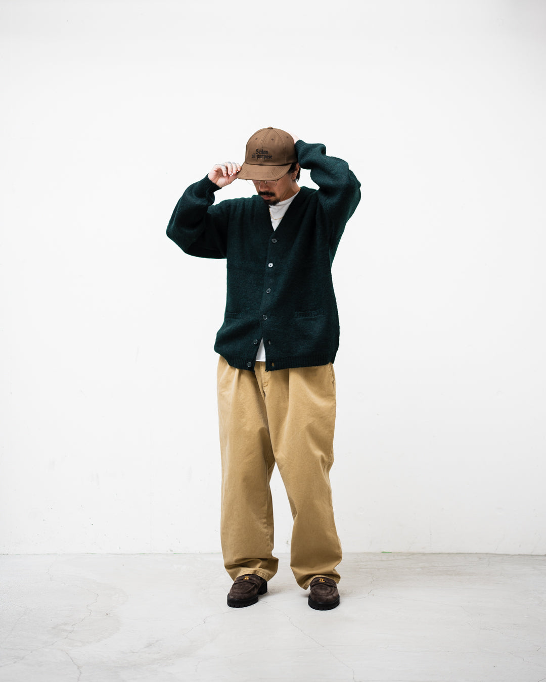 TOWNCRAFT MOHAIR SHAGGY CARDIGAN