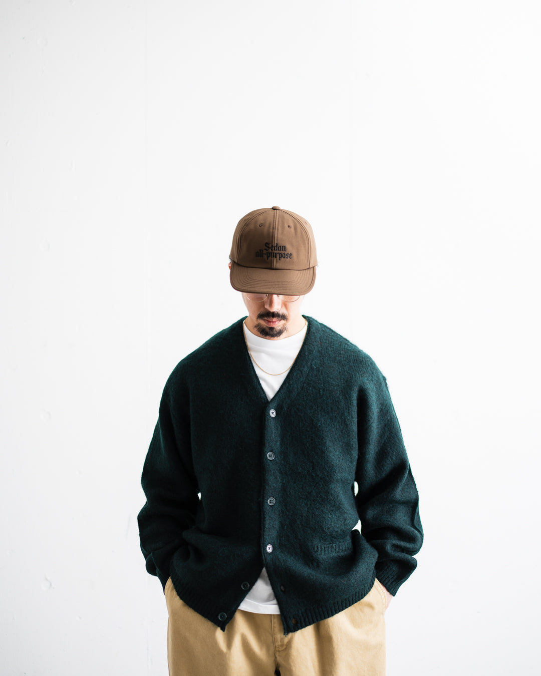 TOWNCRAFT MOHAIR SHAGGY CARDIGAN