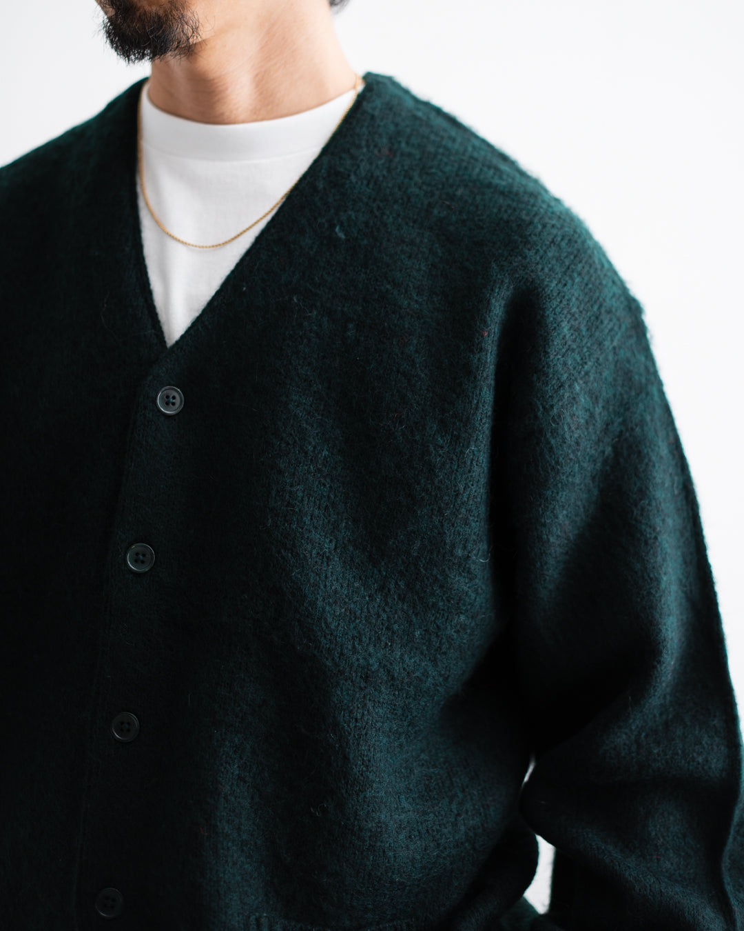 TOWNCRAFT MOHAIR SHAGGY CARDIGAN