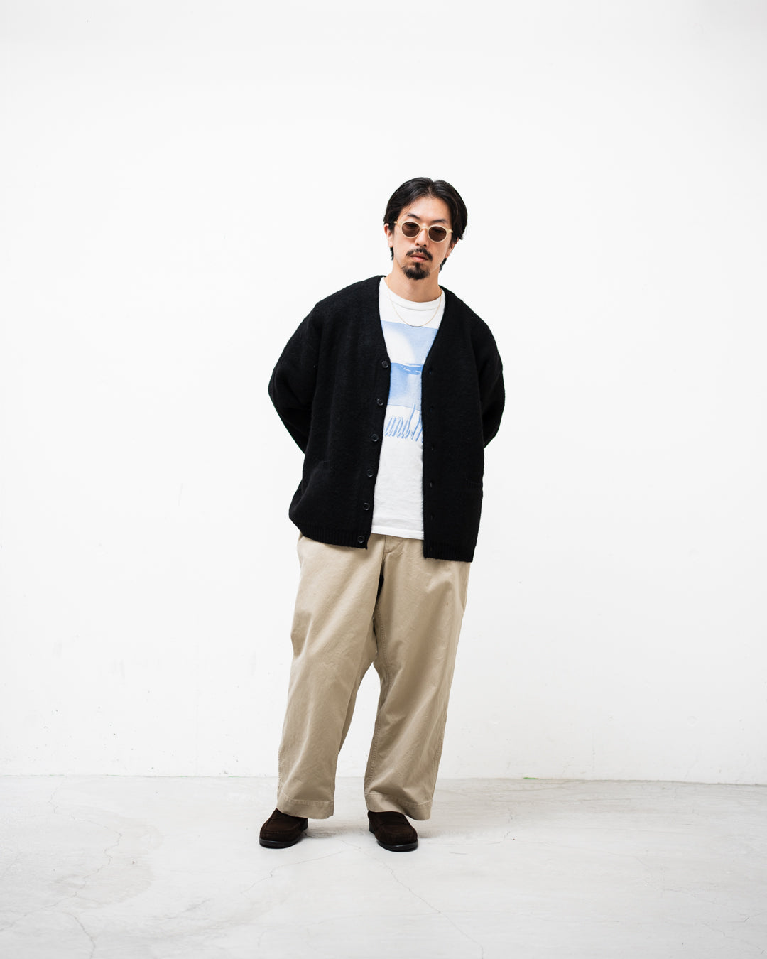 TOWNCRAFT MOHAIR SHAGGY CARDIGAN