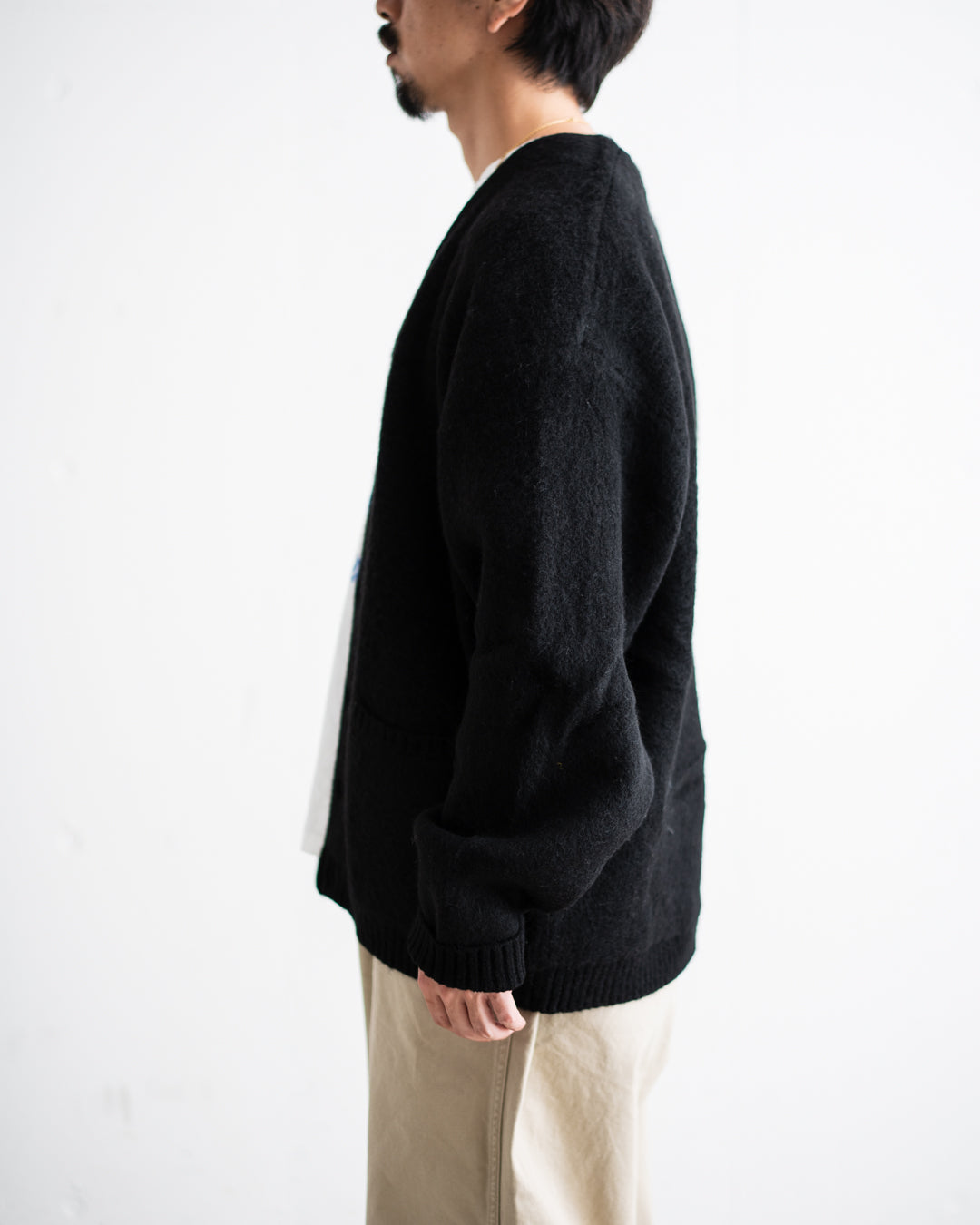 TOWNCRAFT MOHAIR SHAGGY CARDIGAN