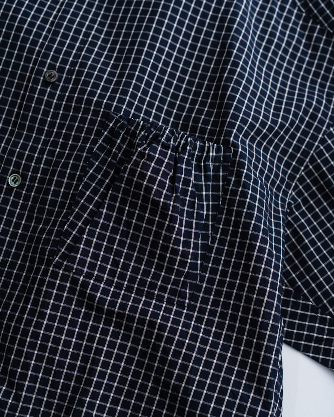 refomed  WRIST PATCH SLOUCH SHIRT "CHECK"