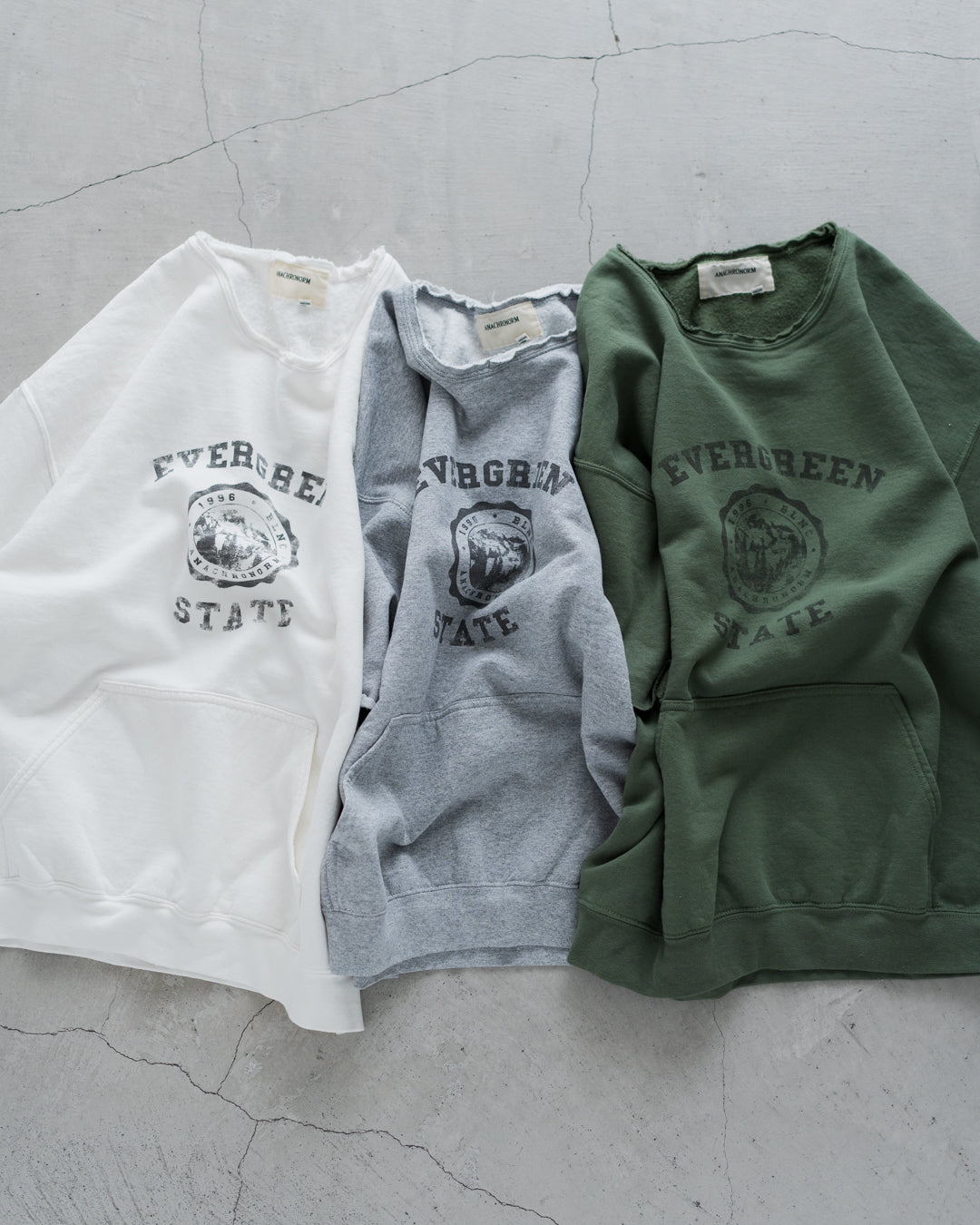 ANACHRONORM COLLEGE CUT-OFF S/S SWEAT