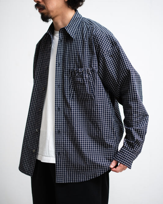 refomed  WRIST PATCH SLOUCH SHIRT "CHECK"