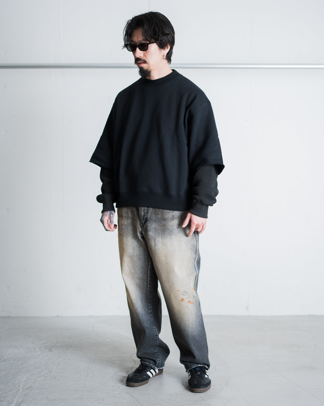 Name. RAYERED SLEEVE SWEAT SHIRT