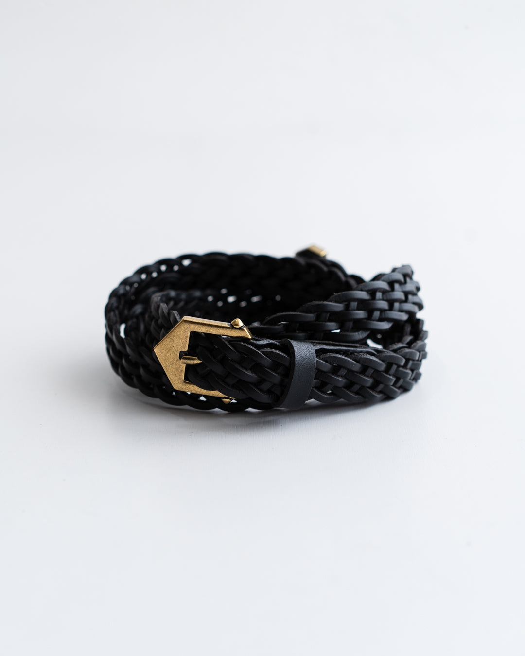 CCU NARROW MESH BELT - COW SKIN