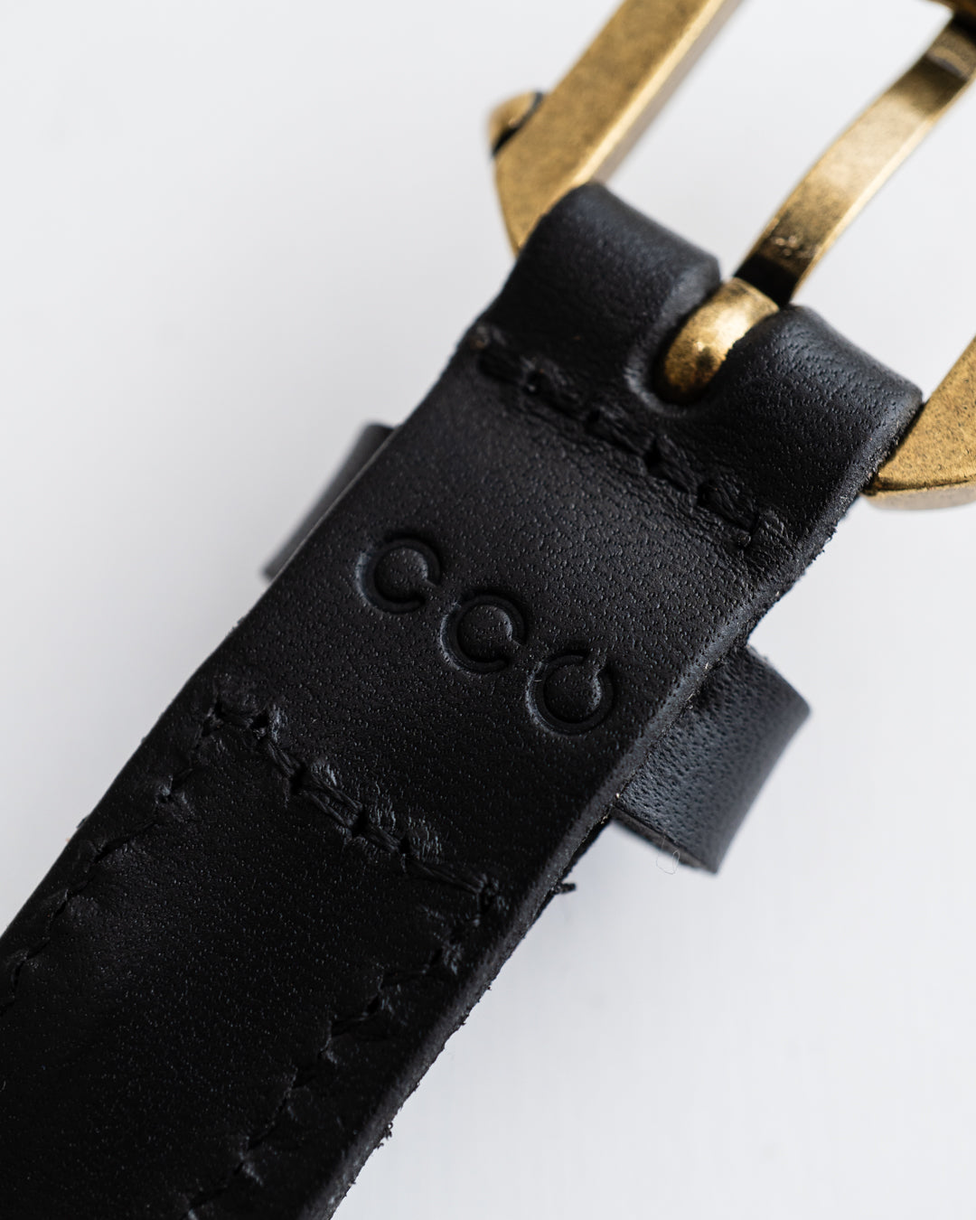 CCU NARROW MESH BELT - COW SKIN