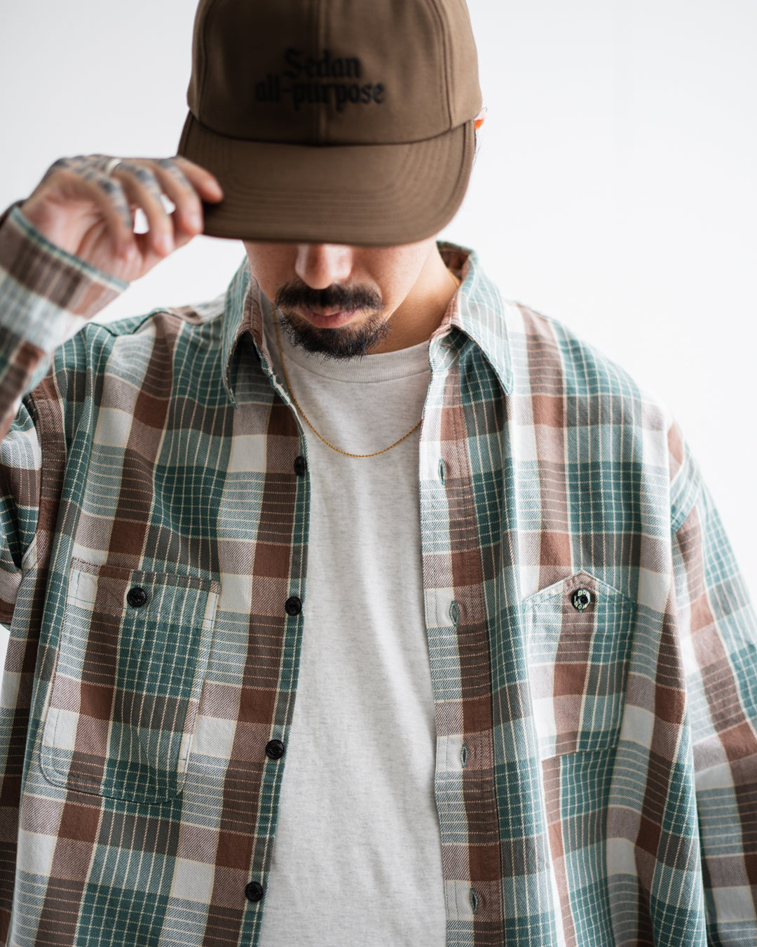 [9.26 sat 11:00 Release] BOWWOW MOUNTAIN POCKET FLANNEL SHIRT