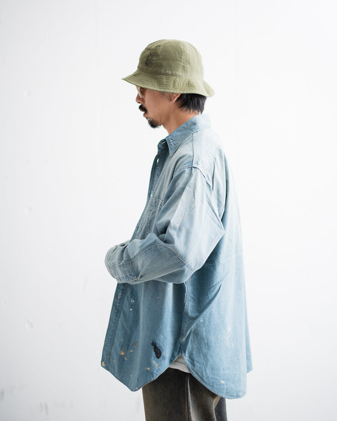 [9.26 sat 11:00 Release] BOWWOW SOLID BLUE CHAMBRAY SHIRT