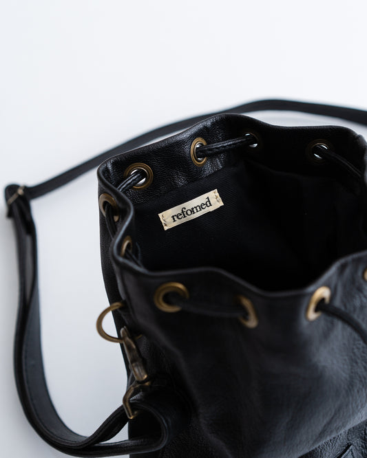【Collaboration】refomed CCU LEATHER "KINCHAKU" BAG