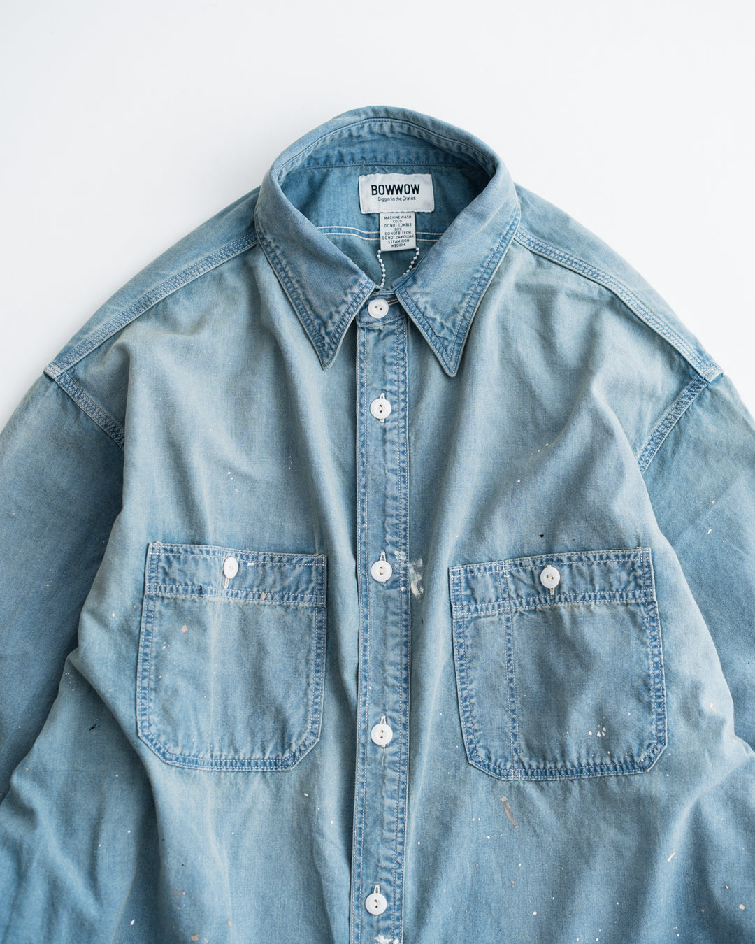 [9.26 sat 11:00 Release] BOWWOW SOLID BLUE CHAMBRAY SHIRT