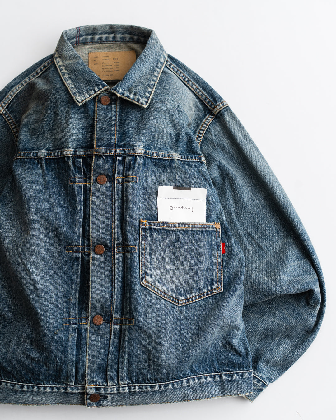 アナクロノーム　フロントタックデニムジャケット CONTEXT-005 FRONT TUCK DENIM JACKET < 4 colors > – ANACHRONORM