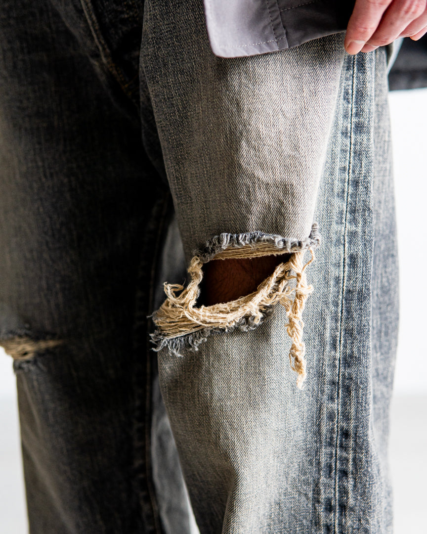 INTERIM VINTAGE WASHED "1953XX GRUNGE" SHUTTLE DENIM TROUSERS