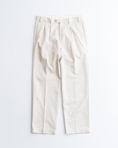 FOUNDOUR T/C TWILL TUCK TROUSERS