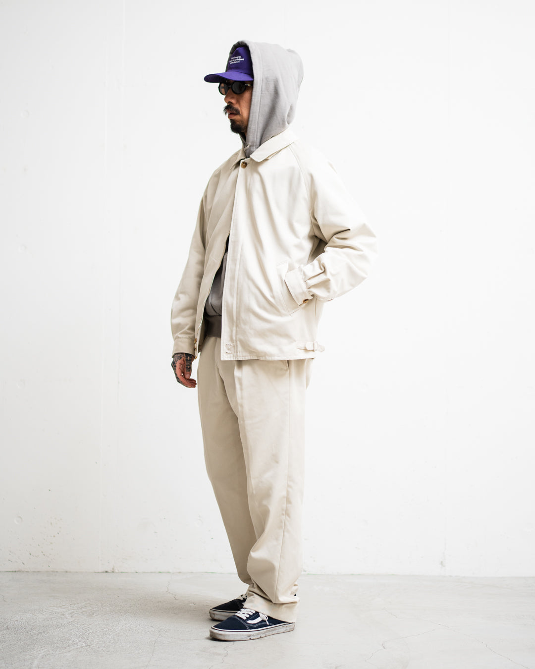 FOUNDOUR T/C TWILL ZIP UP BLOUSON