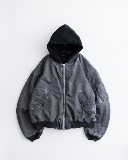 ROTOL Acid Dye Hooded Bomber Blouson