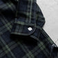 INTERIM HYPER BIG TARTAN WOOL DRAPE MILITARY WORK SHIRTS