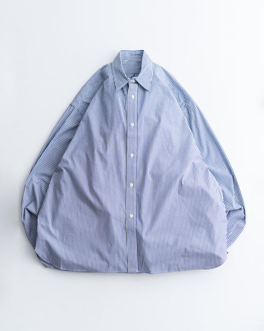 [LAST 1] Sillage wide shirt high count navy stripe