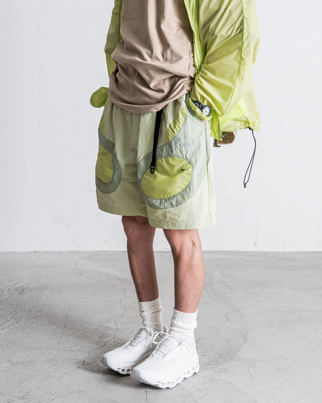 NINE point NINE Lagoon Transparent Pocket Shorts