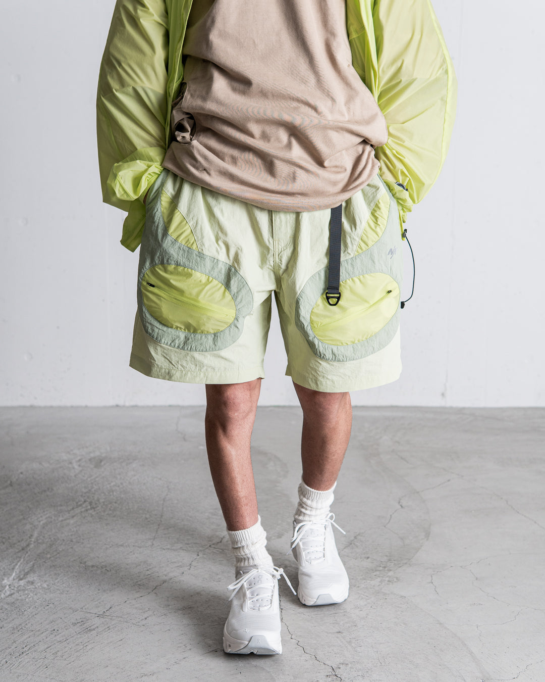 NINE point NINE Lagoon Transparent Pocket Shorts