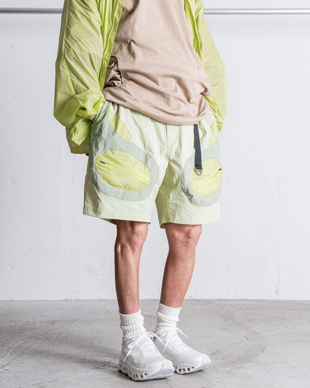 NINE point NINE Lagoon Transparent Pocket Shorts